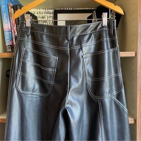 Staud Domino Pant Black Vegan Leather, NWOT - Picture 6 of 13